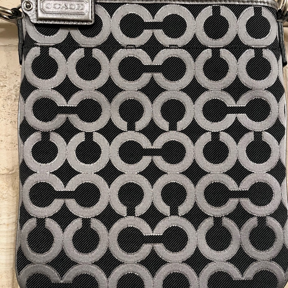 Coach Black and Silver Bag with Tag - Picture 4 of 10